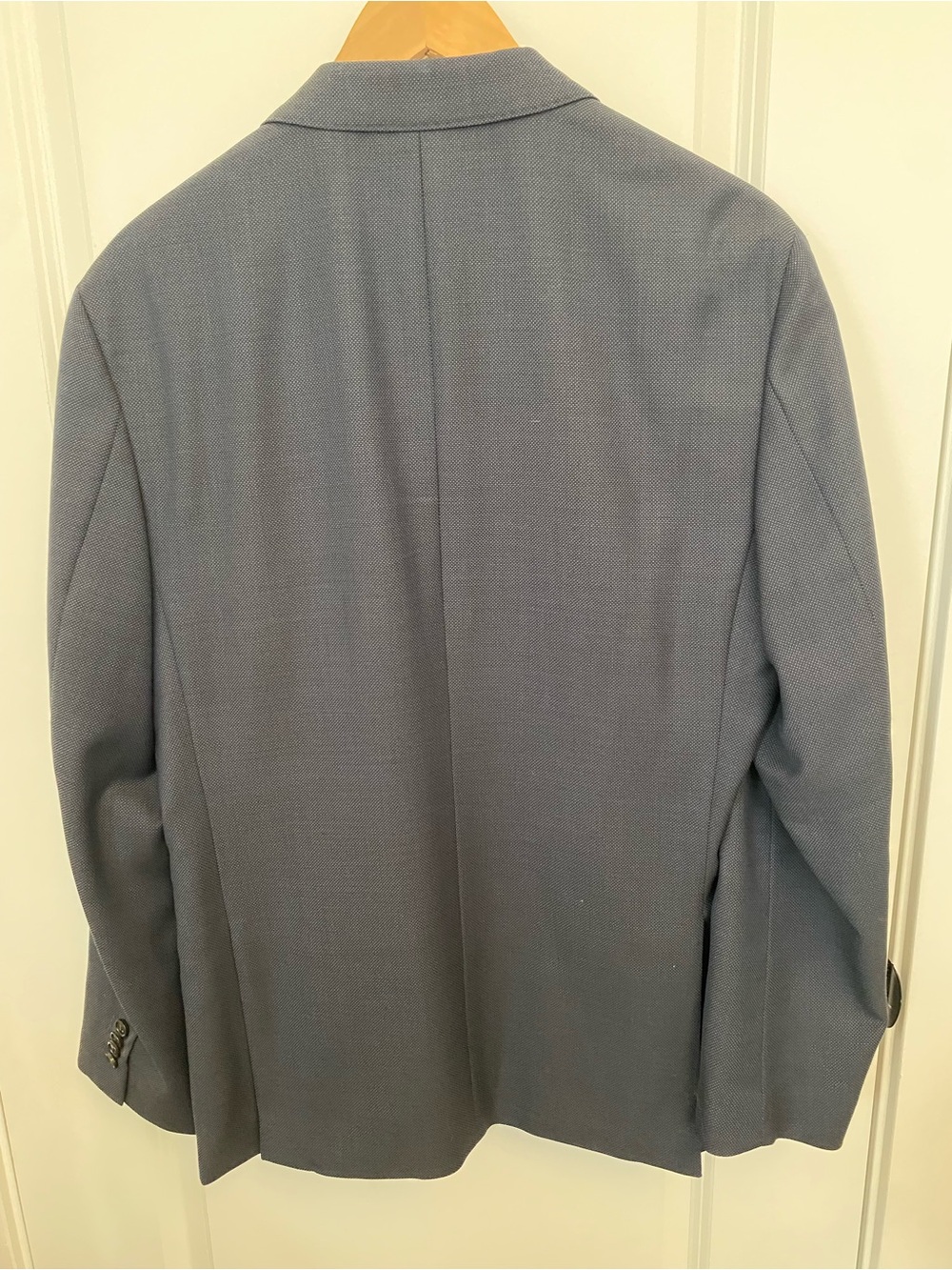 Banana Republic Men's Suit- Marzotto Super 110 Navy Birdseye 40R, 32x32 - Picture 11 of 15